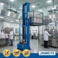 Nouvel élévateur de fret hydraulique à mât unique certifié CE JINMEITE avec interrupteur de sécurité et dispositif anti-chute, hauteur de levage 18m