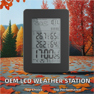 Giá tốt nhất OEM lớn <span class=keywords><strong>LCD</strong></span> hiển thị hộ gia đình Trạm thời tiết kỹ thuật số nhiệt kế ngoài trời công nghiệp điều khiển nhiệt độ pin - Product Image 2