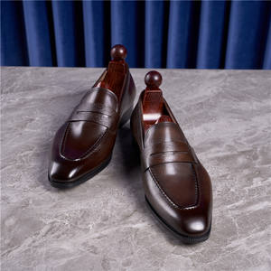 Zapatos Oxford de Cuero Genuino para Hombre, Diseño Formal Retro, de Lujo, Cómodos y Suaves, Gran Venta - Product Image 1