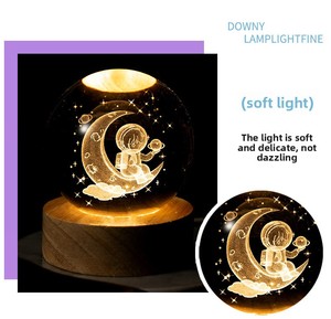 Veilleuse LED Globe de Cristal Écologique à Alimentation USB Faible, Conforme à la Règle de Limite de Puissance pour Dortoir, Idéale pour Bureau d'Étudiant et Éclairage Décoratif Personnel - Product Image 2
