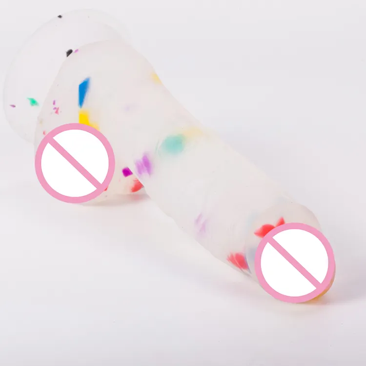 2019ใหม่สไตล์ผลิตภัณฑ์ทางเพศ Clit ใหญ่กระตุ้น Dildo ของเล่นเซ็กซี่ซอฟท์ดิลโด้คริสตัล Dongs