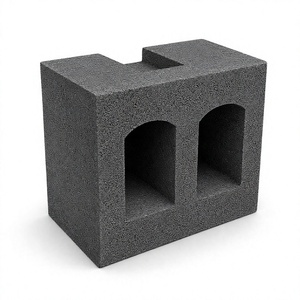 <span class=keywords><strong>Brique</strong></span> réfractaire <span class=keywords><strong>grise</strong></span> de support de four en forme d'arche, avec deux rainures frontales, taille personnalisée, pour utilisation à haute température - Product Image 1
