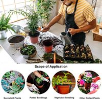 Pot pembibitan plastik 4 ", Pot tanaman plastik, Pot mulai biji merah, wadah tanaman bunga 110 buah