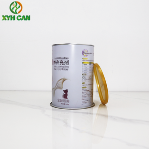 กระป๋องดีบุกโลหะทรงกลมเชื่อมด้วยอลูมิเนียมฟอยล์เกรดความปลอดภัยอาหารโปรไบโอติกสูตรอูฐนมผงกระป๋องเปล่า - Product Image 5