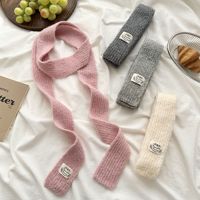 Nouvelle Arrivée Hiver – Foulard Carré en Soie Étroit pour Homme, Tricoté, Chaud et Tendance, Couvre-Cou Uni, Musulman, 200 cm