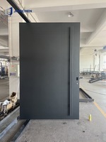 Puerta de Entrada de Seguridad de Aleación de Aluminio de Diseño Moderno |   Puerta Exterior Antirrobo con Aislamiento Térmico para Hoteles y Villas, Fábrica China