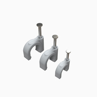 Vente en gros de clips de câble ronds en plastique de 8 mm avec certification ISO9001/ROHS/CE pour supports de câbles fixes