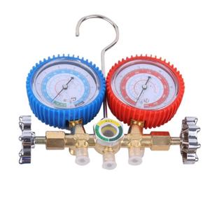 Kit de manomètres à collecteur en laiton TWH avec jauge de niveau et tuyau pour la climatisation et la réfrigération (plage de 0 à 800 psi/30 à 500 psi) - Product Image 6