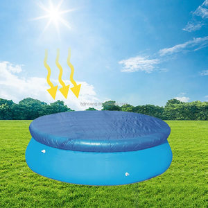 Bâche de piscine robuste en PE bleu, imperméable et résistante au vent, avec œillets, pour l'hiver et l'été - Product Image 5