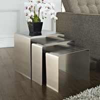 Hoher kosten günstiger Couch tisch Wohnzimmer Moderner Metall Edelstahl Luxus