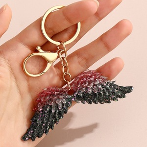 New Luminous Firefly <b>Angel</b> Wing Keychain Resin Glitter Wing Car Bag Pendant Fashion Accessory - Product Image 4