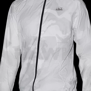 Veste à capuche coupe-vent en polyester léger pour hommes manteau d'hiver avec fermeture éclair respirant logo personnalisé grande taille - Product Image 5