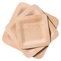 Assiettes jetables écologiques en bambou – Biodégradables, compostables, sans BPA pour les plats à emporter et les fournitures de fête