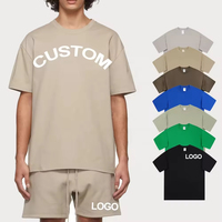 Ensemble T-shirt et short surdimensionné en coton biologique à col côtelé pour homme – T-shirt de sport d'été pour homme