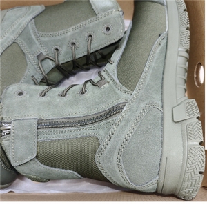 TSB905 sage green Mountaineering Shoes Green Leather Breathable Tactical AL <b>Boots</b> Light Weight <b>Hiking</b> Shoes <b>Boots</b> - Product Image 2