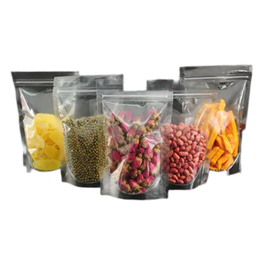 OEM Kraft Look Recyclable Plastic Zipper Bag Food Grade Resealable Stand Up <b>Pouch</b> Tear Notch for Nut Snack Packaging - Product Image 1