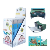 Lunettes rv 3D Google pliable, en carton, de réalité virtuelle, pour l'éducation des enfants, Diy bricolage