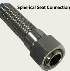 Yüksek Basınçlı Yüksek Sıcaklığa Dayanıklı Paslanmaz Çelik Tel Örgülü Esnek Metal Hortum - Product Image 4