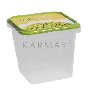 1L 30 ounce Raisins packaging <b>box</b> <b>Plastic</b> Food Container With Lid Dried Green Raisins Seedless air tight stackable square clear - Product Image 6