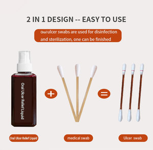 Venta al por mayor nueva úlcera oral bastoncillo de algodón líquido a base de hierbas integrado para alivio rápido del dolor <span class=keywords><strong>boca</strong></span> nasal y parches corporales - Product Image 2