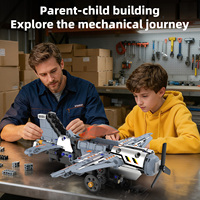 Kit de construction de drone RC transformable 5-en-1 STEM éducatif avec télécommande double mode et contrôle par application