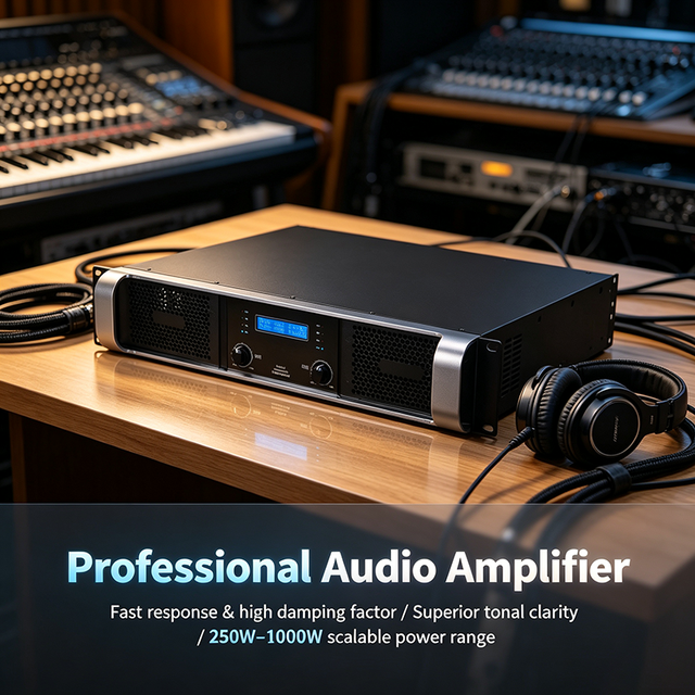 Fast Response Professional Power Amplifier 250W-1000W 2 Channel Stage Amplifier for Outdoor Concert Audio System