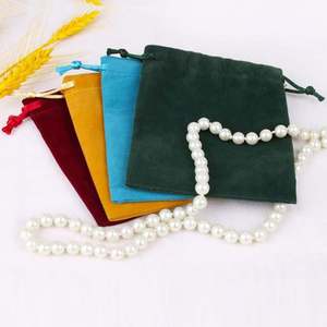 Bolsa de Joyería Pequeña de Terciopelo con Cordón y Flores, Personalizada para Relojes, Monedas, Cosméticos, Regalos de Cumpleaños - Product Image 5