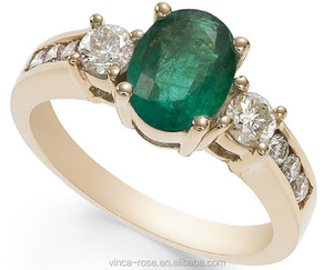 2016 el <span class=keywords><strong>más</strong></span> aclamado romper tradicional piedra verde anillo de oro 585 - Product Image 1