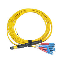 Câble fibre optique 8/12/24 Core SM/MM MPO/MTP avec cordon de raccordement OM3/OM4 pour centre de données Internet Équipement de communication réseau 5G