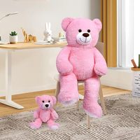 En gros, Énorme peluche ours doux, jouets animaux mère et bébé, doublure en maille, cadeaux de fête prénatale, cadeaux de Saint-Valentin et de Noël