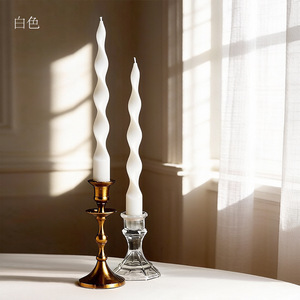 Bougie spirale torsadée française sans fumée, longue bougie en bâton pour mariage, table à manger, décoration intérieure - Product Image 5