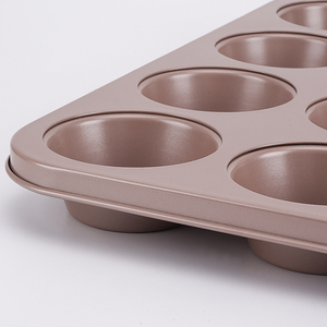 <span class=keywords><strong>Moule</strong></span> à gâteau à Cupcake en silicone et or Rose, plateau à Muffin antiadhésif, 12 tasses de cuisson, boulangers à <span class=keywords><strong>muffins</strong></span> pour le four - Product Image 3