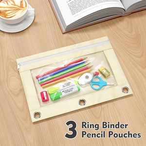 Clear Window <b>Binder</b> Pencil Pouch with Zipper Pulls Office & School Supplies for 3 <b>Ring</b> <b>Binders</b> - Product Image 6
