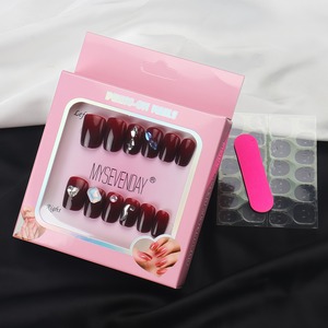 <span class=keywords><strong>Faux</strong></span> <span class=keywords><strong>ongles</strong></span> à presser de taille moyenne, couleur <span class=keywords><strong>beige</strong></span> crème brillante, couvrance totale, réutilisables, en acrylique, pour la vente en gros de produits de beauté - Product Image 3