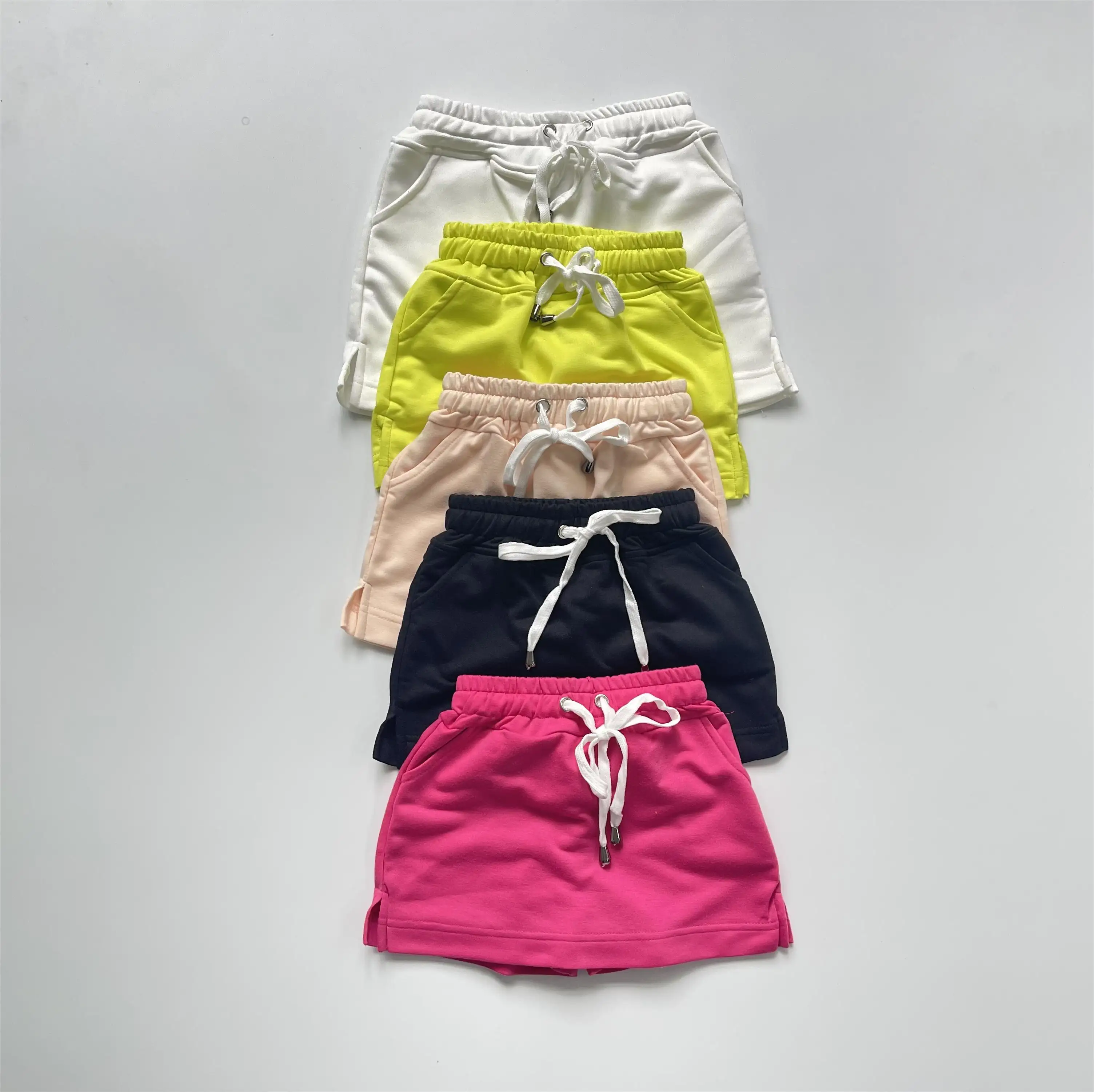 Hot Boutique de alta qualidade infantil shorts esportivos atacado meninas das crianças jogging roupas shorts verão rosa crianças roupas