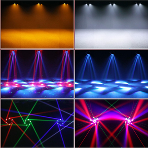 Projecteur LED laser à six bras 150W, contrôle DMX512, couleurs RGBW, effets kaléidoscope et stroboscopiques pour DJ, discothèque et scène - Product Image 5