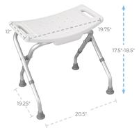 Chaise de douche pliante, siège de douche réglable en hauteur, banc de salle de bain antidérapant pour personnes âgées, handicapées
