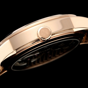 นาฬิกาข้อมือผู้ชาย ระบบออโตเมติก ตัวเรือนสแตนเลสสตีลสีโรสโกลด์ ดีไซน์คลาสสิกระดับไฮเอนด์ หน้าปัดแบบสเกเลตัน พร้อมกลไกตูร์บิญอง เหมาะสำหรับธุรกิจและการใช้งานทั่วไป - Product Image 6