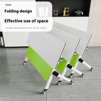 Table de formation pliante multifonctionnelle et mobile Ensemble de chaises de bureau Mobilier scolaire Bureau d'employé Épissage long