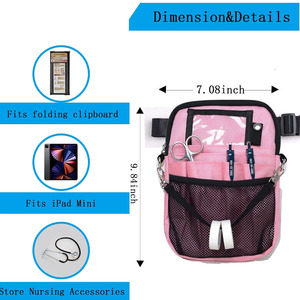 Marsupio Medico Personalizzato per Infermieri, <span class=keywords><strong>Borsa</strong></span> da Cintura per Stetoscopio e Strumenti di Emergenza, Organizer per Infermieri - Product Image 2