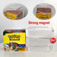 Booster anglais en acrylique transparent personnalisé Vitrine Pokemoned Tcg Cards 1999 1ère première édition Booster Box Pack scellé anglais