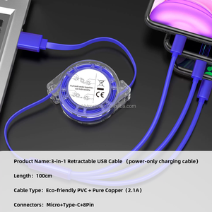 Biểu Tượng Tùy Chỉnh Có Thể Thu Vào 3 Trong 1 Sạc Điện Mở Rộng Cáp Đa Chức Năng Nhanh Chóng Sạc Điện Thoại Di Động <span class=keywords><strong>USB</strong></span> Sạc Cho Quà Tặng - Product Image 6
