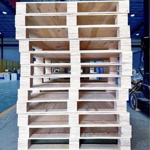 Palettes en bois contreplaqué sans fumigation 50x50x50 cm, accès chariot élévateur quatre voies pour exportation, entreposage et logistique - Product Image 3