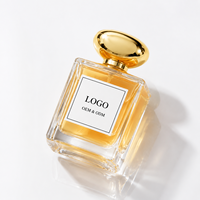 Flacons de parfum en verre carrés simples et vides 30ml 50ml 100ml transparents avec pulvérisateur à pompe, étiquettes personnalisables, boîte blanche
