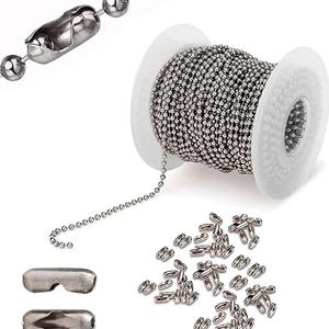 Cadena de Bolas de Acero Inoxidable Plateado Ewang para Fabricación de Joyería y Manualidades - Product Image 1