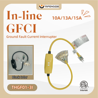 Prise de protection contre les fuites GFCI en ligne RIFENG pour usage industriel, hospitalier, appareils électroménagers, outils de jardin, équipements de natation, hôtels