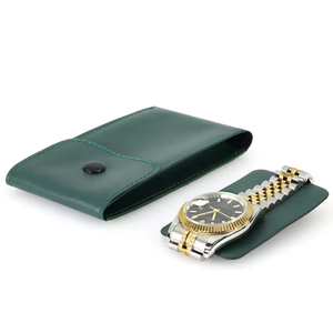 Custom Luxury Brown Black Blue Green Velvet Leather Travel Watch Pouch Watch case - Product Image 6