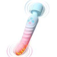 Vibrateur rechargeable en silicone à double tête chauffante transfrontalier pour femmes, jouet sexuel pour adultes de Dongguan