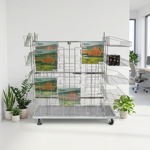 Espositore Commerciale <span class=keywords><strong>in</strong></span> Metallo per Riviste, Libreria per Negozi, Scaffale per Biblioteca, Espositore per <span class=keywords><strong>Fumetti</strong></span> - Product Image 1