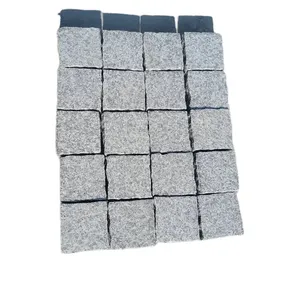 Natural G603 Light Grey Granite Flamed Driveway Paving Cobble Stone